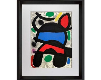 Joan MIRO Original Numbered Limited EDITION Lithograph no. 106 w/Frame Included