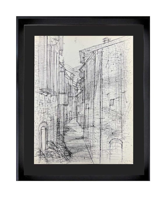 ジャン・カルズ－ リトグラフ Jean Carzou 直筆サイン Jean CARZOU Lithograph Numbered Limited Ed. 
