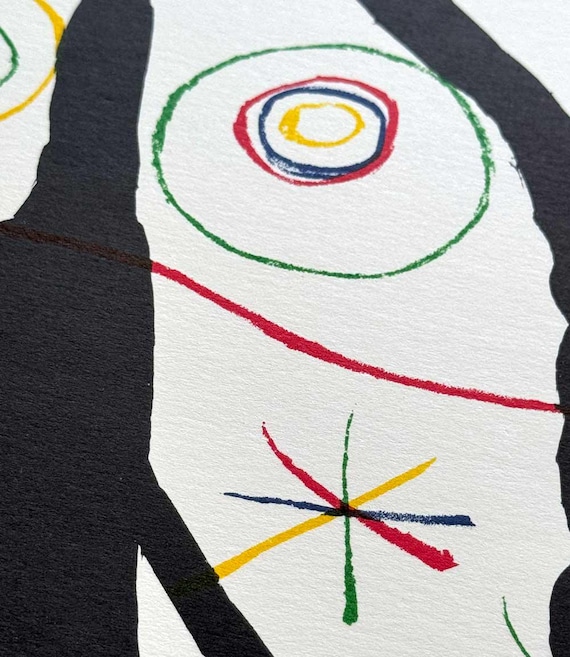 ジョアン・ミロ 限定版リトグラフ SIGN Personage 1974 フレーム付き