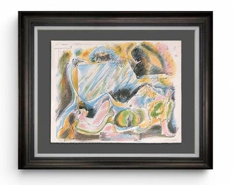 André Masson, handsignierte Lithografie, 1975, limitierte Auflage 108/125, Arches-Papier, gerahmt mit Echtheitszertifikat und Provenienz