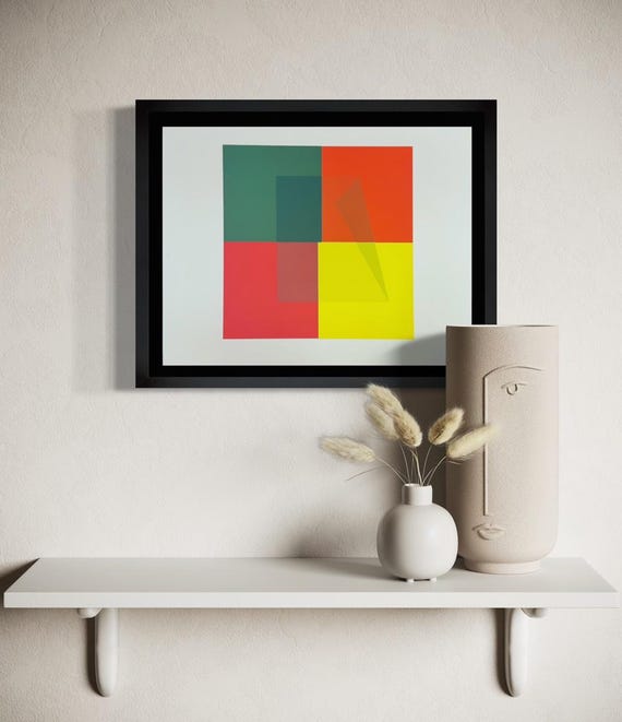Josef Albers Original Silkscreen[xvii-1b] LTD Ed. Color Study W