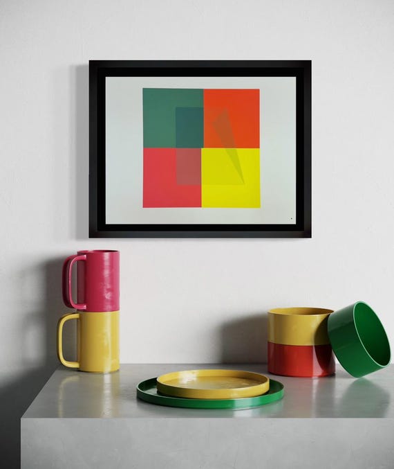 Josef Albers Original Silkscreen[xvii-1b] LTD Ed. Color Study W