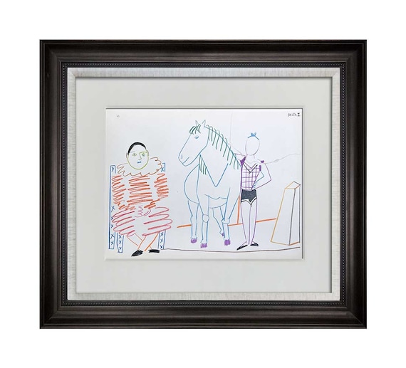 パブロ・ピカソ 限定版リトグラフ「30.1.54 III」アーカイブフレーム