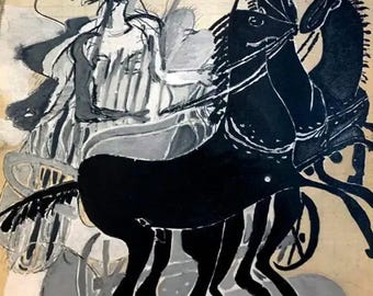 Georges Braque Limited Edition Lithograph 1955 Mourlot Press Custom Framed