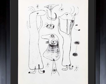 ジョアン・ミロ リトグラフ 限定版 1947 + カタログ番号: c13 +