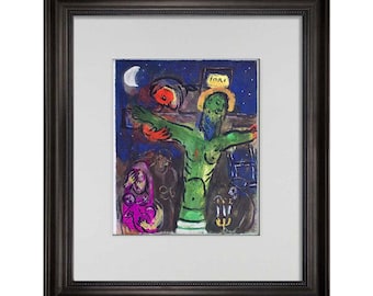 マルク・シャガール『アシェル族、エルサレムの窓』限定版リトグラフ