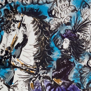 パブロ・ピカソ 限定版リトグラフ スケッチブック「8/11/55 V」額装