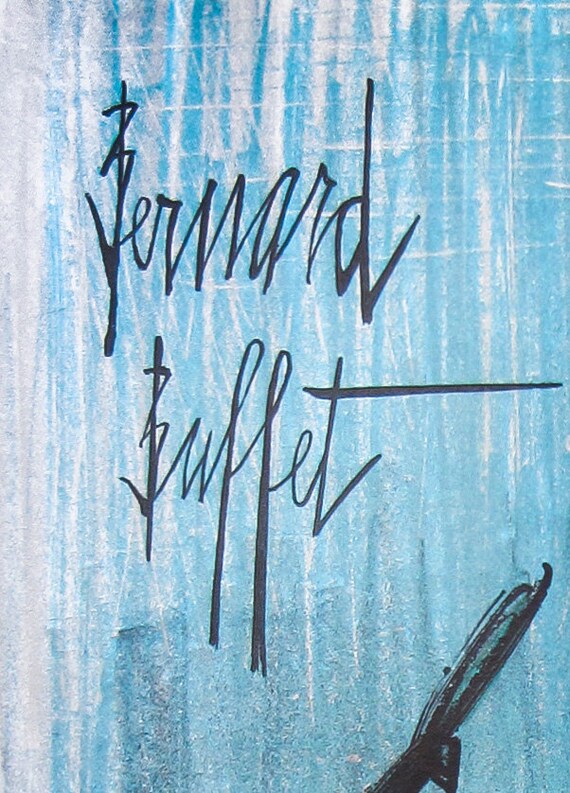 ベルナール・ビュッフェの静物画リトグラフ、1968年、特注額装 - Etsy 日本