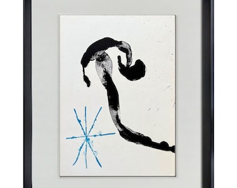 Joan MIRO Original COLOR Lithograph, 1963 w/Frame included