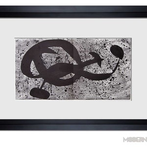 Joan Miro (1893 - 1983) Litografia originale Double Miro, 1968 / Carta Guarro / Filigranata / Cornice d'archivio