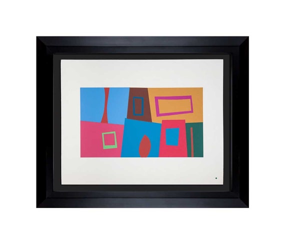 Josef Albers シルクスクリーン版画 ヨゼフ・アルバース作 オリジナルカラーシルクスクリーン 限定版（額縁