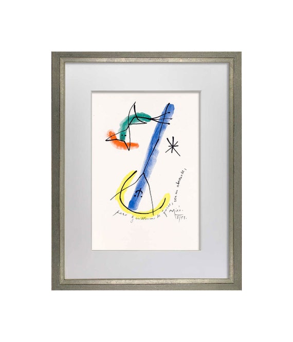 ジョアン・ミロ オリジナルリトグラフ 署名入り/銘「ギジェルモ