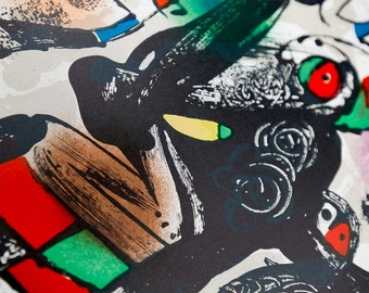 ジョアン・ミロ (1893-1983) オリジナルカラーリトグラフ 1981年