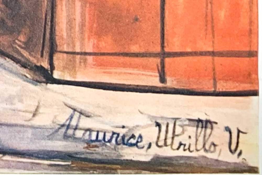 モーリス・ユトリロ 限定版リトグラフ *サイン入り、フレーム付き