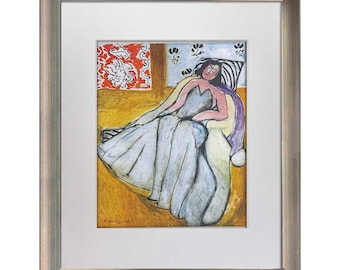Henri Matisse Jeune Femme à la Pelisse Litografia 1944 Edição limitada emoldurada Galeria de arte modernista francesa