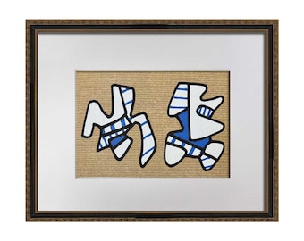 Jean Dubuffet LITOGRAFIA EDYCJA LIMITOWANA - 1973 Forma próżniowa z ramą w zestawie