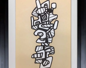 Jean Dubuffet LITOGRAFIA Formy próżniowe 1973 WYDANIE LIMITOWANE - z ramą archiwalną
