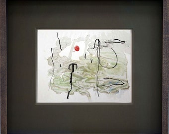 Joan MIRO Limited EDITION Lithograph Watercolor 1963 w/Cat Ref. c82 w/Frame