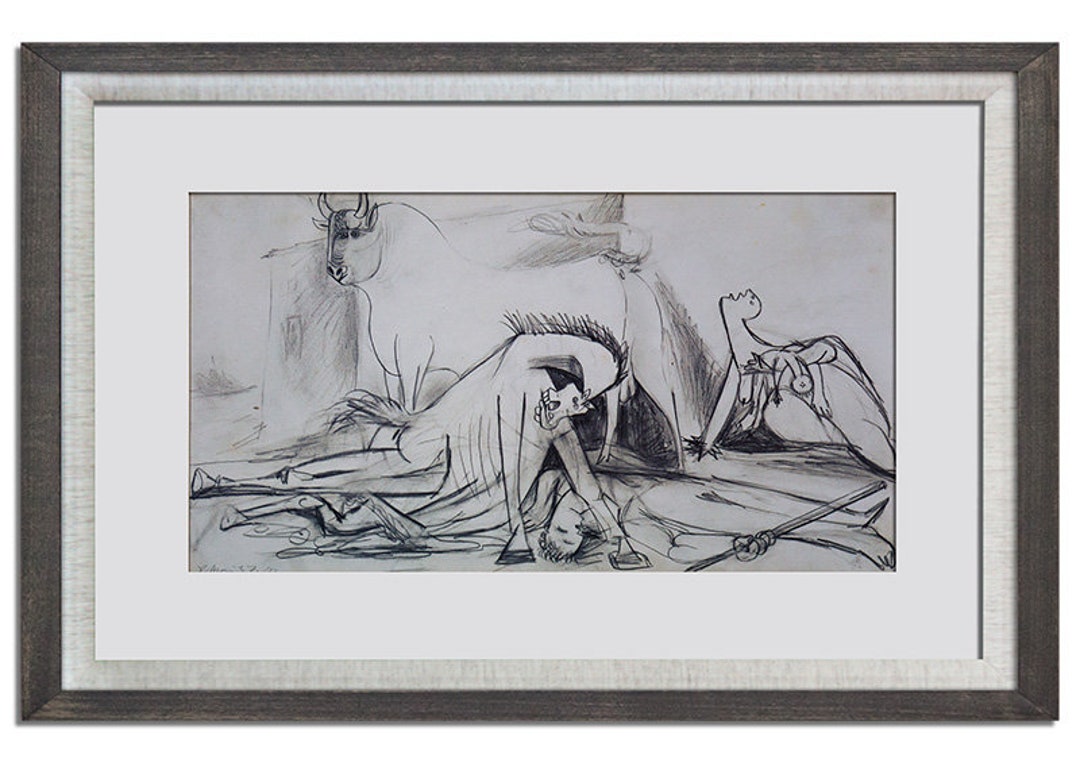 Pablo PICASSO Lithograph GUERNICA Horse & Bull Ltd Ed W/custom FRAME Etsy