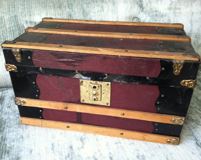 Antique Doll Trunk Etsy