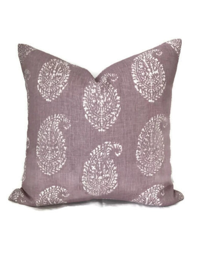 Peter Dunham Kashmir Paisley Pillow Cover In Lilac Throw Etsy