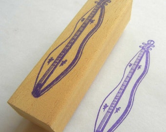 Musical Instrument Rubber Stamp Appalachian Dulcimer