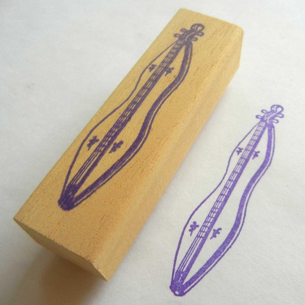 Musical Instrument Rubber Stamp Appalachian Dulcimer