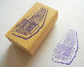 Musical Instrument Rubber Stamp - Autoharp