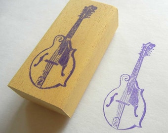 Musical Instrument Rubber Stamp Mandolin