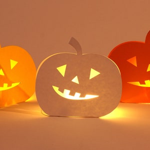Halloween Pumpkin Lantern, Spooky Haunted House  luminary, candy box corn, trick or treat greeting card, decoration, party favor