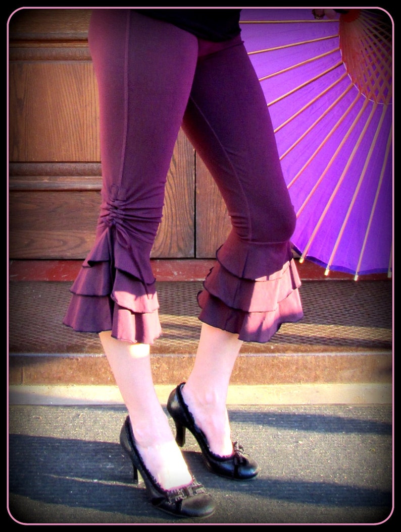 Ruffle Capri Pants Bloomers Steampunk Belly Dance Burning Etsy