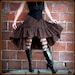 Steampunk Skirt ~ Brown Striped Pirate Skirt ~ Victorian Bustle Skirt ~ Steampunk clothing Renaissance Costume Cosplay Garb fits S ~ XL 