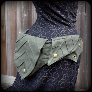 Festival Gürteltasche, Allzweckgürtel, Elfenblatt Gürtel, Hüftgürtel, Pixie Gürtel, Festival Bauchtasche, vegane Leinwand, Ren Fair, Renaissance Festival