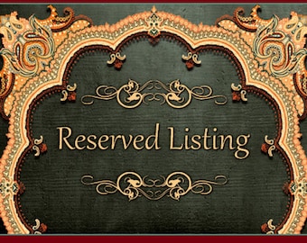 Reserved for Elizabeth  only, please