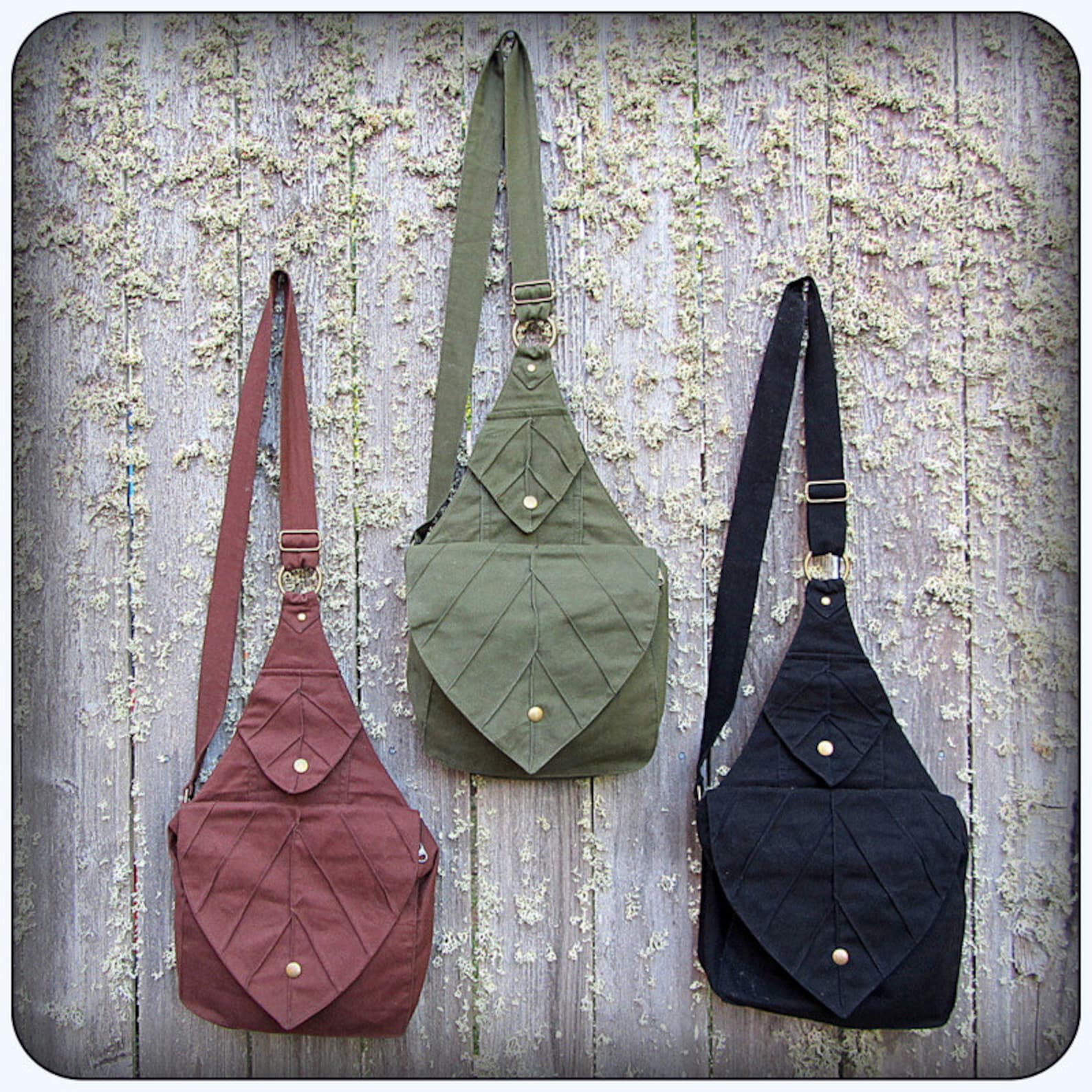 Leaf Backpack Book Messenger Bag Renaissance Fair Crossbody - Etsy