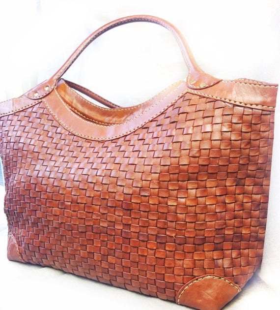 woven leather handbags on sale
