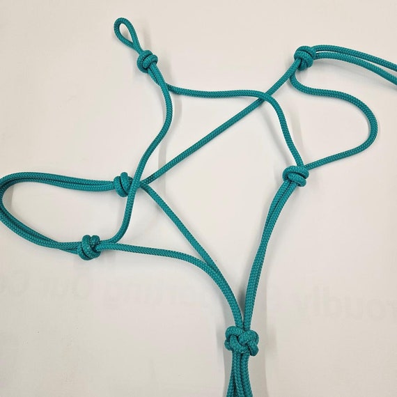 Adult Horse 1/4" Rope HALTER yacht rope U pick color