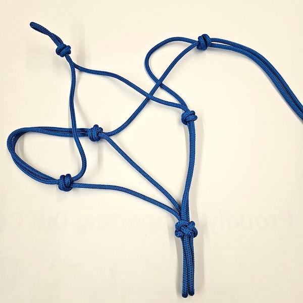 Yearling 1/4" Rope HALTER yacht rope U pick color