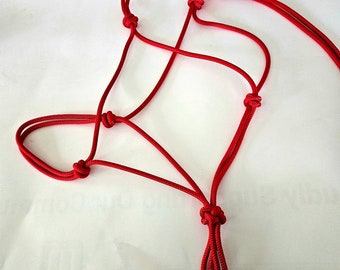 Large Horse/ Warmblood 1/4" Rope HALTER yacht rope U pick color