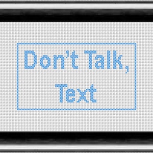 Don&#39;t Talk Text Cross Stitch Chart PDF