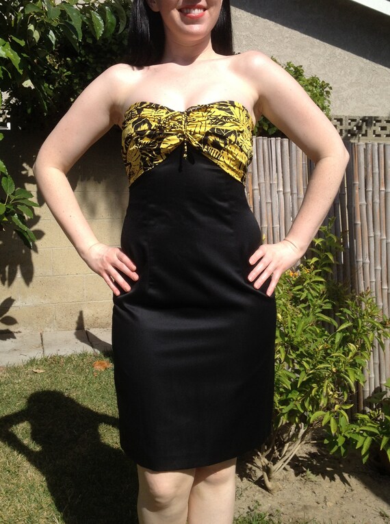 80s Victor Costa Party Dress M 28 Waist