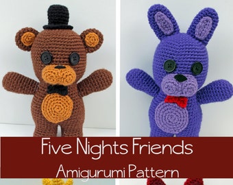 Patrón de Ganchillo: Patrón Amigurumi Cinco Noches PDF Descarga Instantánea