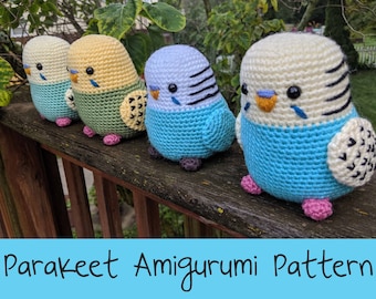Crochet Pattern: Parakeet Amigurumi Pattern PDF Instant Download