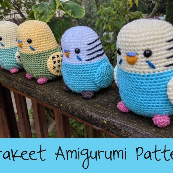 Crochet Pattern: Parakeet Amigurumi Pattern PDF Instant Download