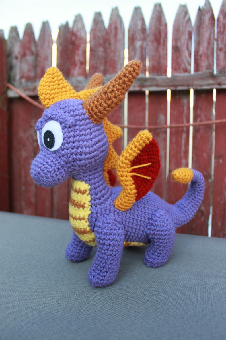 Crochet Pattern: Spyro and Ember Inspired Dragon Amigurumi PDF Instant Download image 2