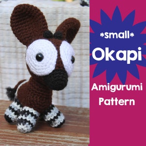 Patron au crochet : petit okapi amigurumi PDF à téléchargement immédiat