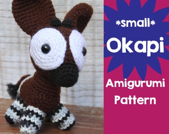 Crochet Pattern: Small Okapi Amigurumi PDF Instant Download