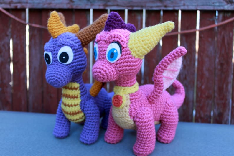 Crochet Pattern: Spyro and Ember Inspired Dragon Amigurumi PDF Instant Download image 4