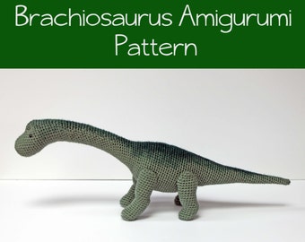 Crochet Pattern: Brachiosaurus Amigurumi PDF Instant Download Brontosaurus Dinosaur