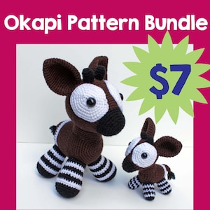 Okapi Crochet Pattern Bundle PDF Instant Download Discount